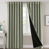 100% Blackout Curtains for Bedroom with Black Liner Full Room