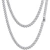 Prosteel Cuban Link Stainless Steel Silver Chain for Men Trendy