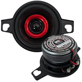 MB Quart XK2-106 2.75-Inch Coaxial 2-Way Speaker, 140W Max, 4 Ohms, Black Aluminum Dome Tweeter for Car Audio and Powersports (2 Speakers)