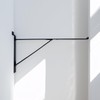 12" Black Heavy Duty Slatwall Shelf Bracket with Support &