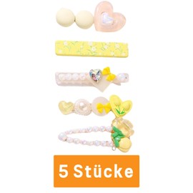 Hair Clips Flowers Hair Pins Yellow Small Pearl Fashion Elegance Decorative Hair Clip Set for Women Girls Gifts Hair Clips Ladies 0822
