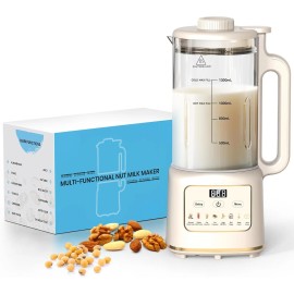 Flelano 55oz Nut Milk Maker, 10 in 1 Automatic Nut Milk Maker, Almond Milk Machine