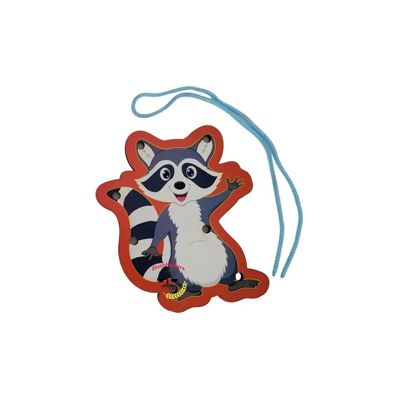 Juego Didáctico Arca México Enhebrar Animales Bosque Madera Montessori
