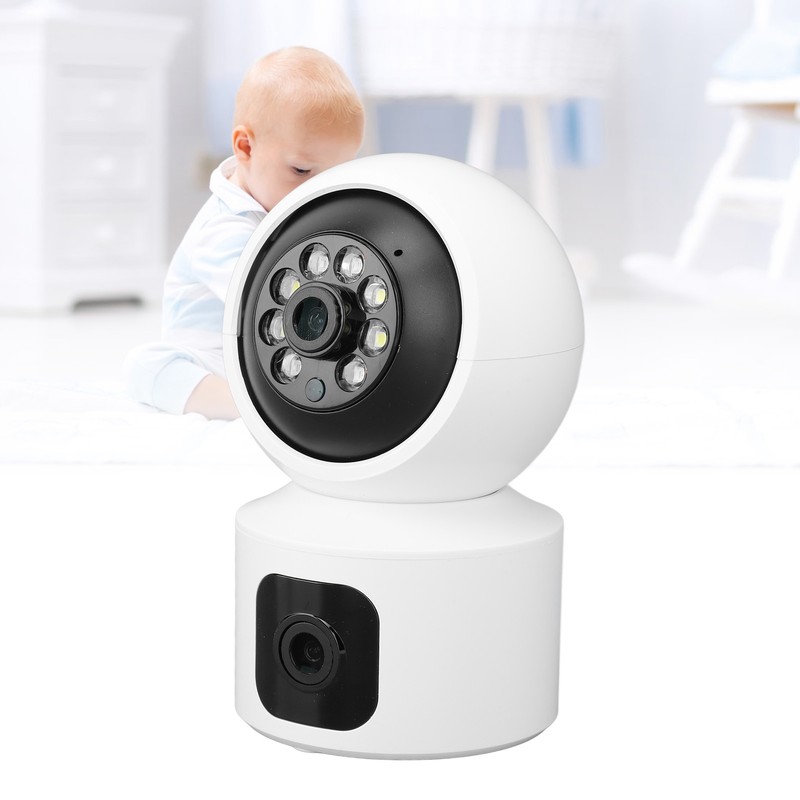 Indoor Security Camera 2160x1920 Dual Lens 2 Way Talk Night