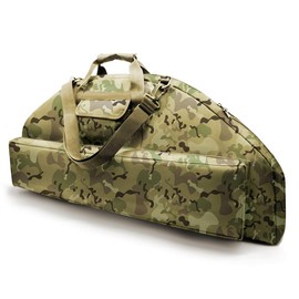 Silfrae Compound Bow carry bag  compound bow bag Soft Bow Case Compound Bow Carry Bag with Arrow Pocket and Backpack Straps - Color: CP, Size: Large