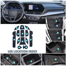 2025 Trax Door Slot Mat for Chevy Trax 2025 Accessories,Non-Slip Mats Cup Holder Inserts Interior Mats Center Console Liner Compatible with 2024 2025 Chevy Trax LT/ACTIV/2RS/LS/1RS(14PCS/Sets)