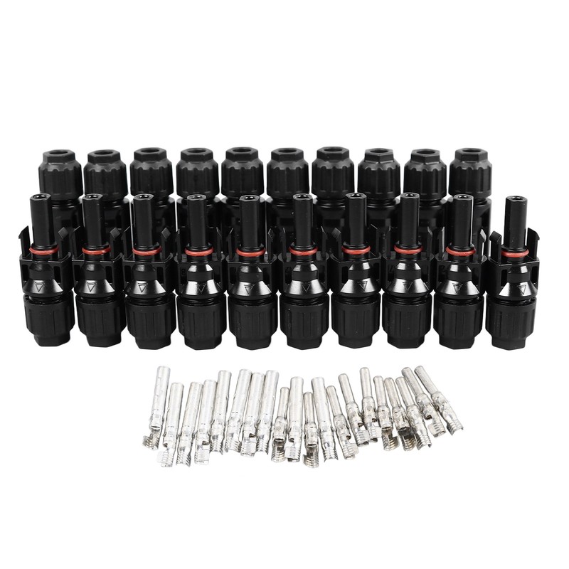 10 Sets Solar Panel Connector Flame Retardant DC 1000V Male