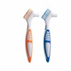 Denture Cleaning Brushes 2-Pack with Dual-Angle Heads - Soft Nylon