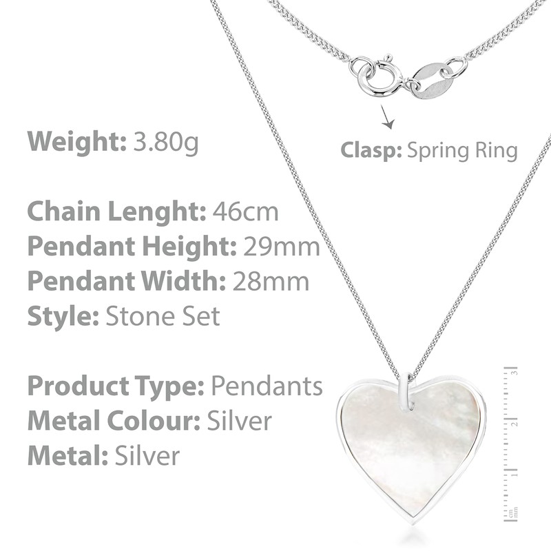 Tuscany Silver Women's Sterling Silver Mother of Pearl Heart on