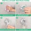 GlobaLink Bathroom Suction Hooks - 6 Pack Reusable Sucker Hooks