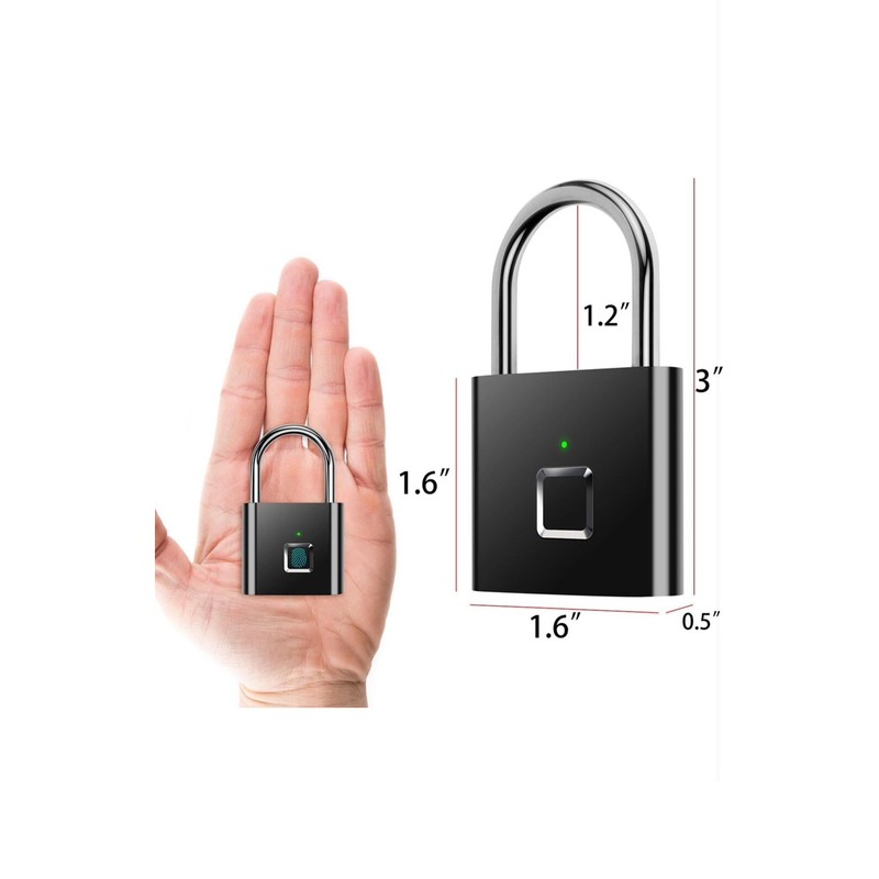 Ultra Fingerprint Padlock,AICase Ultra Light One Touch Open Fingerprint Lock