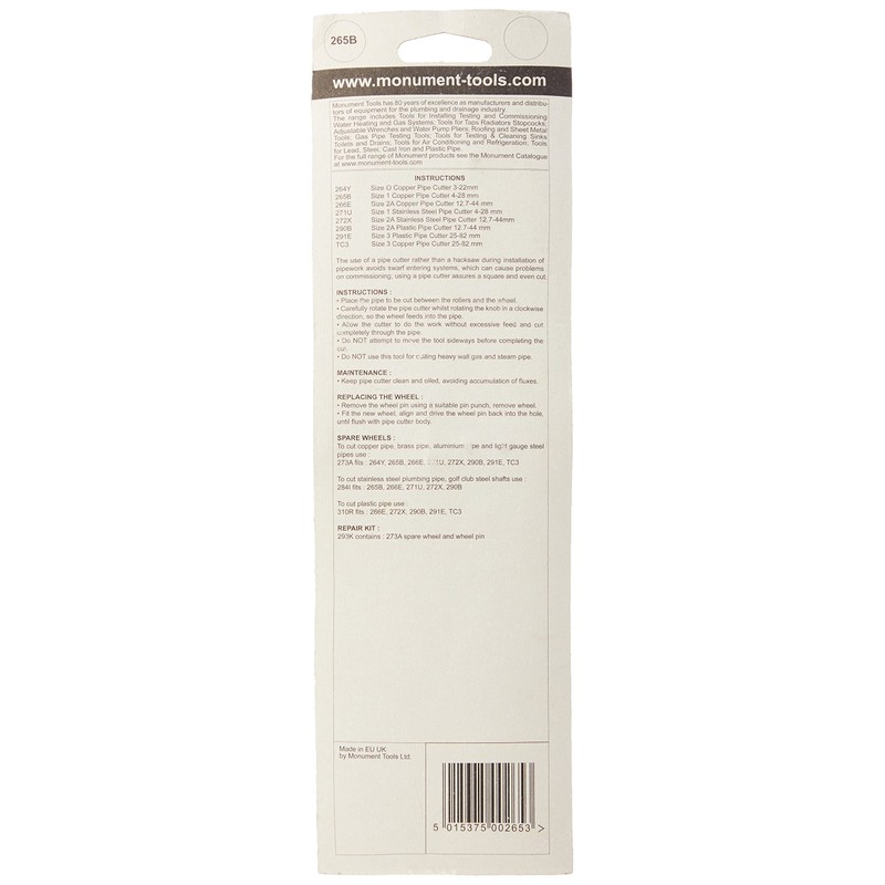 Monument 265b Pipe Cutter No 1