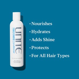 UNITE Hair - 7SECONDS Conditioner – Moisture-Enriched, Color-Safe Professional Conditioner – Hydrates, Detangles, Protects from UV & Heat Damage, Enhances Shine, Paraben-Free & Sulfate-Free, 8 Fl Oz