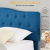 VECELO Full Size Bed Frame Upholstered Platform with Tufted Adjustable