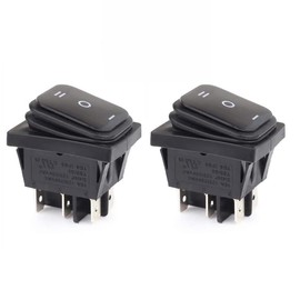 Clyxgs Waterproof Boat Rocker Switch 3 Files ON/Off 16A 125V/250VAC 6P Black(Pack of 5)