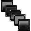 Vent Systems 5 Pcs 10x10cm Black Metal Air Vent Grille
