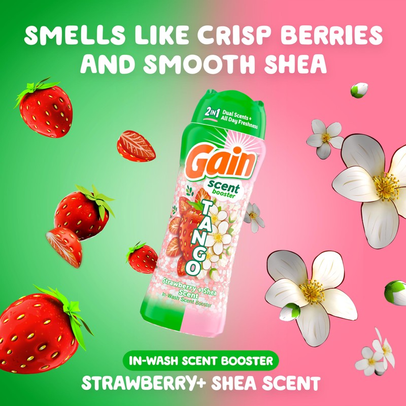 Gain Tango 2-in-1 Laundry Scent Booster Beads, Strawberry and Shea