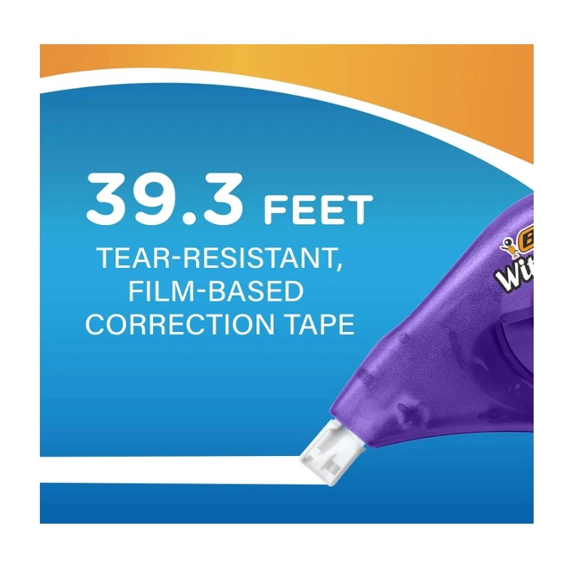 BIC Wite-Out EZ Correct Correction Tape - White, 39.3 Feet,