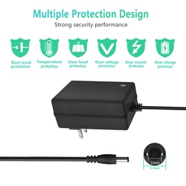 24V 1.5A 1000mA Wall Power Supply 100~240V AC to DC Converter with 5 Tips 24 Volt 1.5Amp 1A Transformer Switching Power Adapter for LED Strip Light, Massage Gun, Humidifier