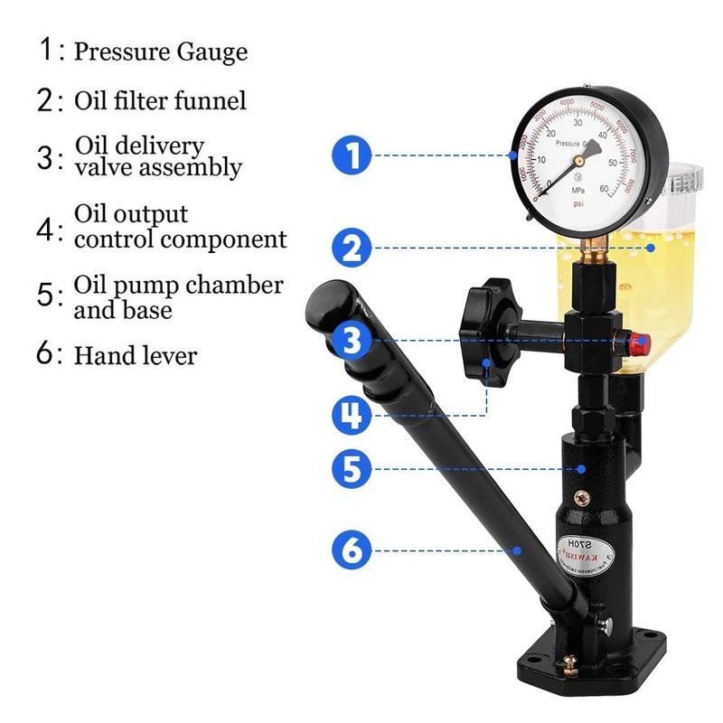 Diesel Fuel Injector Tester New 600Bar 8000PSI Diesel Injector Nozzle