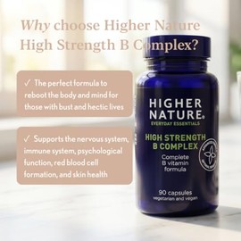 Higher Nature High Strength Vitamin B Complex - 90 Capsules