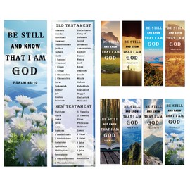 24 Pcs Books of The Bible Bookmarkers Reading Christian Religious Bookmarks Book List by Old and New Testament Chapter Bible Guide Fathers Day Church Gifts Inspirational Book Markers