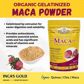 INCA'S GOLD Organic Red Maca Gelatinized Root Powder for Women, 340g Combo Pack