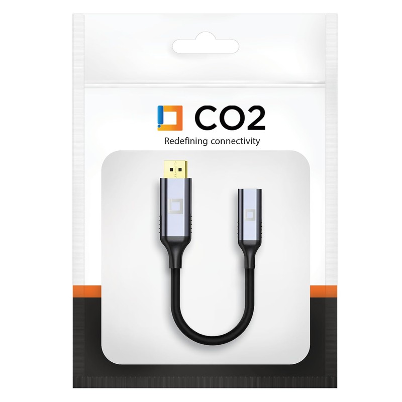 Co2 DisplayPort to Mini DisplayPort Adapter DP 1.4 8K/60Hz, 4K/120Hz,