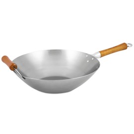 Ken Hom Excellence Range Carbon Steel Wok, 14"