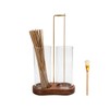 Starfa Wooden Incense Holder, 2 in 1 Burner with Long