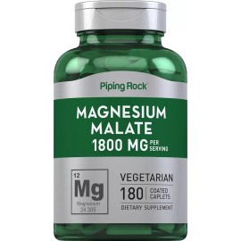 Magnesium Malate Malato De Magnesio 1800 Mg Apoya La Producción De Energía Y Músculos Saludables