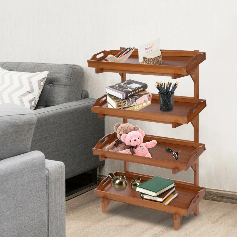 TBvechi Floor Standing Rack 4-Tier Pull-Out kitchen Fruit Vegetable Storage