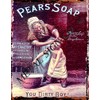 small PEARS SOAP (you dirty boy) BATHROOM ADVERT METAL SIGN