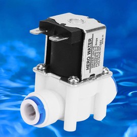 MAGT Electric Solenoid Valve, 24 V DC Plastic, Normally Closed Electric Solenoid Valve, Quick Connection for Water Purifier