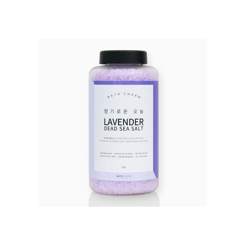Bath Charm Israel Dead Sea Salt 1KG Container Bath Salt,