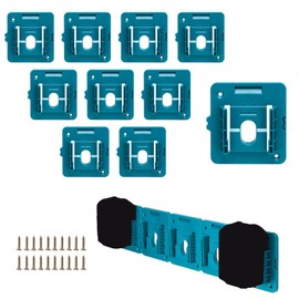 Battery Mount Holder Work for Makita 18V Batteries, Wall Mounts Hanger Fit for BL1860 BL1850 BL1840 BL1830, Organize Garage/Workshop/Work Truck(10 Pack,w/20 Screws, No Battery)