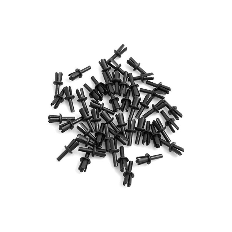 Design61 Expansion Rivets Fastening Clip Pack of 50 in Black