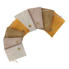 OHPHCALL 8Pcs Empty Scented Sachet Bags Refillable Lavender Pouches for Wardrobe Closet Storage for Dried Flowers Spices Jewelry Convenient Drawstring Design