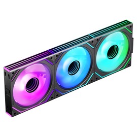 Jungle Leopard Interstallar-V2 3pcs 120mm ARGB PC Quiet Case Fan Black RGB 12cm CPU Computer Fan | Daisy Chain Fan & Easy Cable Management | 4Pin PWM Intelligent Temperature Control 5V 3Pin ARGB