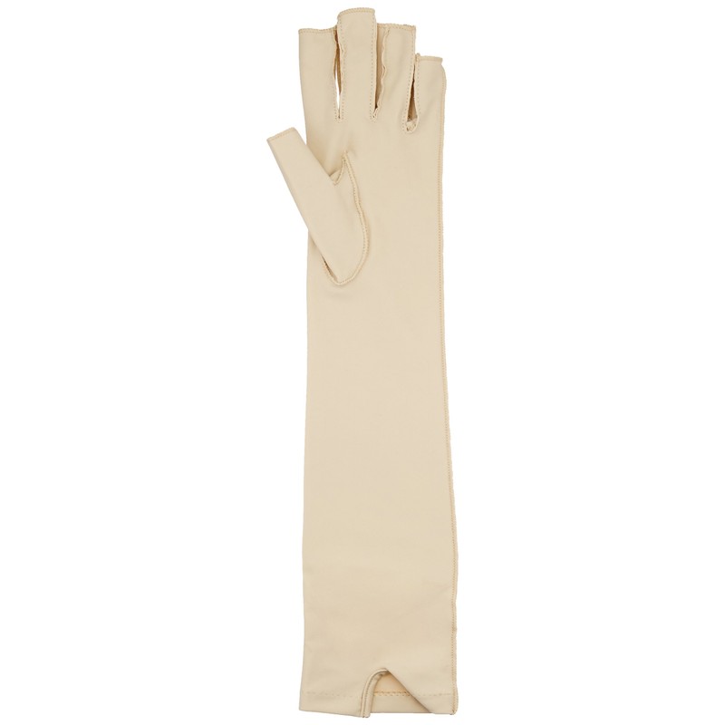 Rolyan Forearm Length Left Compression Glove, Open Finger Compression Sleeve
