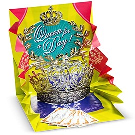 Happy Birthday Cards - Holiday Greeting, Christmas, Graduation, Wedding, Anniversary Cards - For Wife Husband Kids Friends w/ Mailing Envelope - Queen (1 Pack)