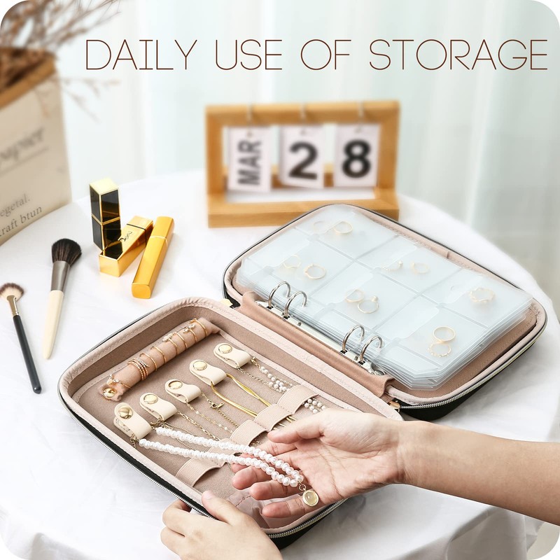 ProCase Large Travel Jewelry Organizer Case, Jewellery Home Storage Book