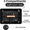 Portable Shower Caddy Basket with Compartments, Plastic Divided Cleaning Caddy