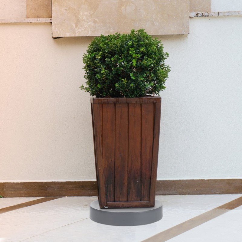 Plant with Easy Moving Caster Invisible Wheels, 9 Inch Round
