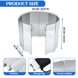 XIMEY Wind Protection Gas Stove 10 Slats, Wind Protection Camping Stove, Gas Stove Wind Protection, Camping Stove Wind Protection, Camping Equipment for Camping Cookers, Camping Cookware, Camping