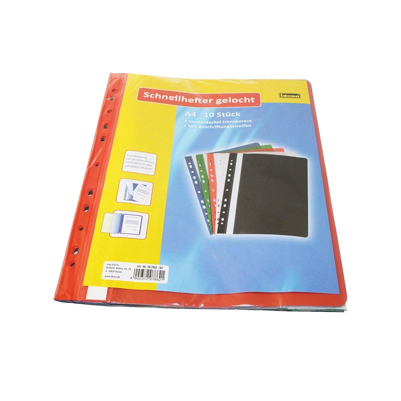 Idena 307862 File Folder A4 Perforated Plastic (20 Staplers)
