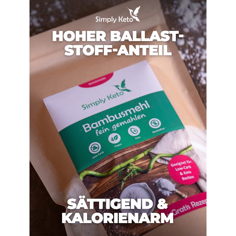 Simply Keto Bambusmehl aus Bambusfasern Lower Carb* - 300g fein