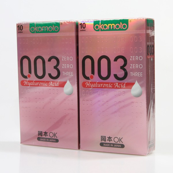 20p Okamoto 003 Hyaluronic Acid 0.03mm condom Lubricant Super Ultra THIN condoms