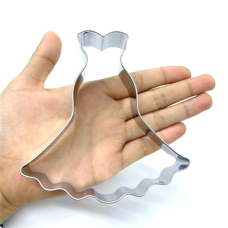 LILIAO Wedding Dress Cookie Cutter for Wedding/Engagement - 4 x