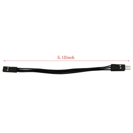 ZYAMY 4pcs Single Female to Dual Male Jumper 2 Pins for PC Motherboard Power Light-Emitting Diode Switch Reset HDD Hard Drive, Black